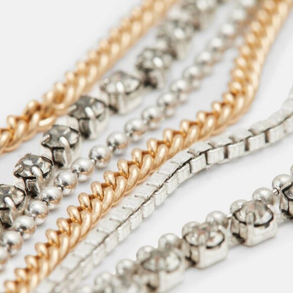 ALLSAINTS Farrah Mult-Tonal Chain Earrings - Picture 3 of 4